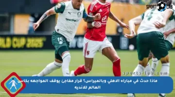ماذا حدث في مباراة الأهلي وبالميراس؟ قرار مفاجئ يوقف المواجهة بكأس العالم للأندية